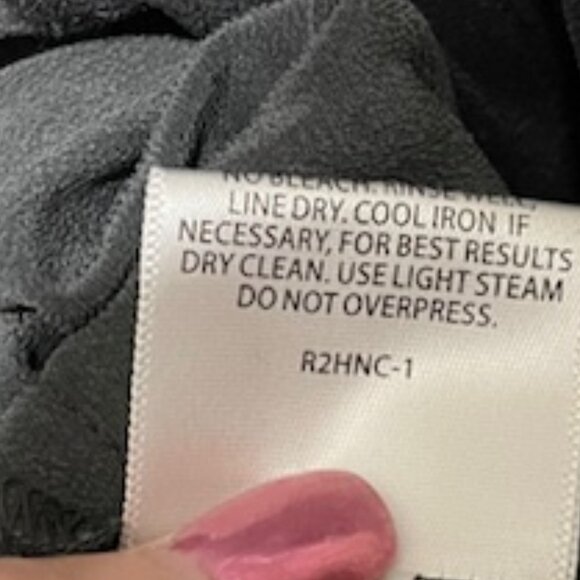 Eileen Fisher XS Long Sleeve 1/2 Button Down Black Grey Color Block Silk Dress - Picture 6 of 6